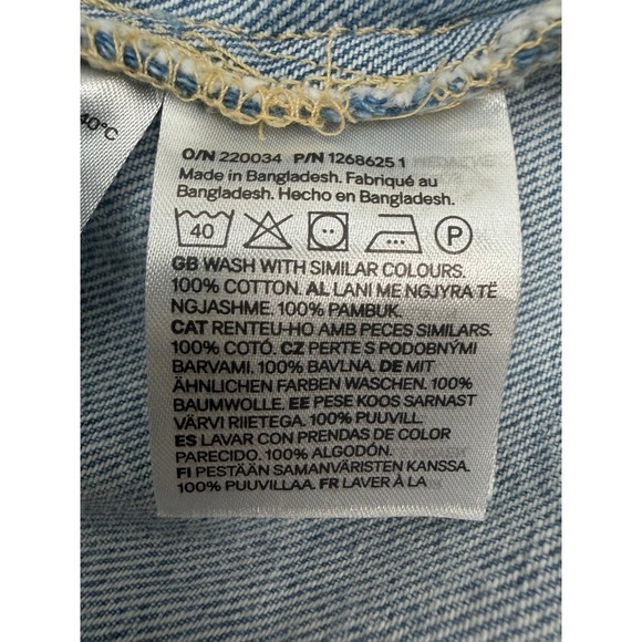 Boho Embroidered Denim Pullover Oversized Floral Boutique Art Top M L - Picture 4 of 8